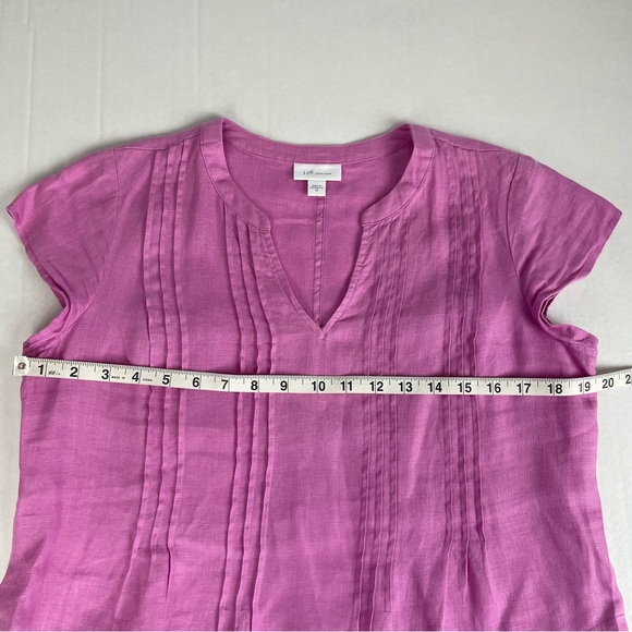 J. Jill Love Linen Pintucked Linen Shift  Dress Lavender Camilla Pink Size XS - Picture 14 of 15